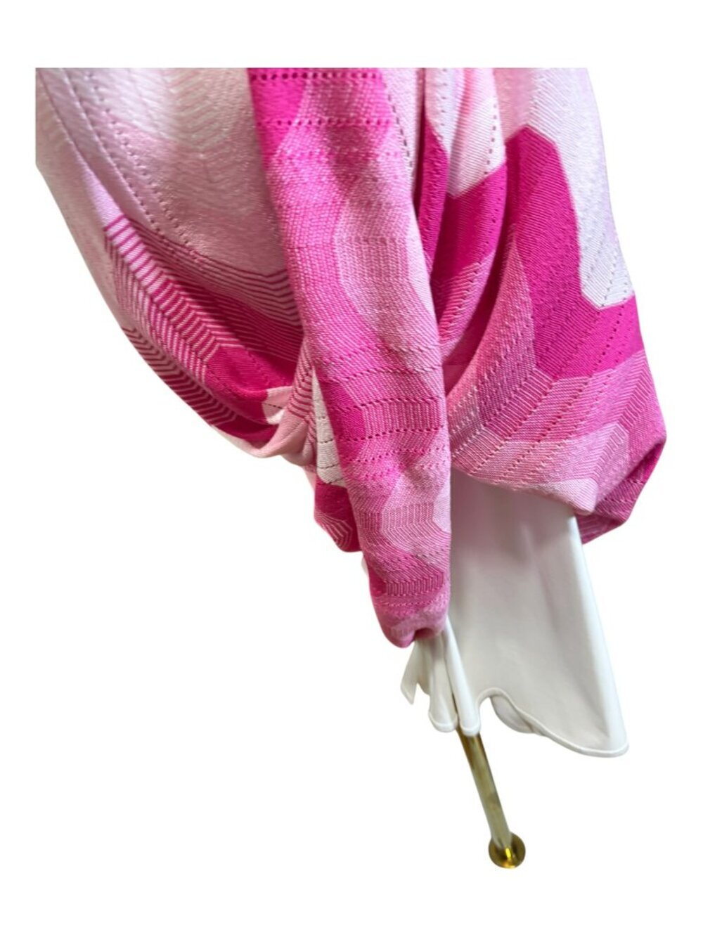 Ming Wang Pink Chevron Knit Maxi Skirt Size M - Zig Zag Pattern Long Midi | NWT - Picture 8 of 12